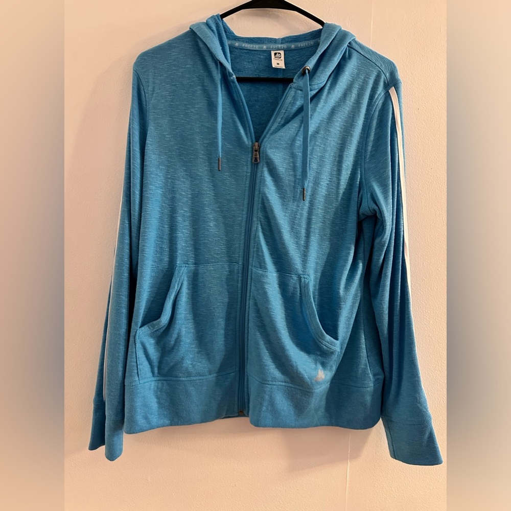 turquoise hoodie